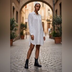 Gap Laura Black Dot Shirt Dress size XS